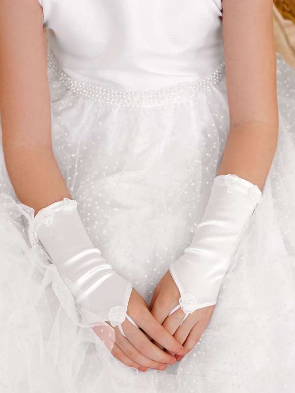 Перчатки детские (атласные), Perlitta PACG011212 белый