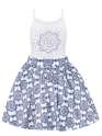 Топ с жакетом и юбка, Perlitta PRGt051604, royal blue/white, Perlitta PRGt051604 синий