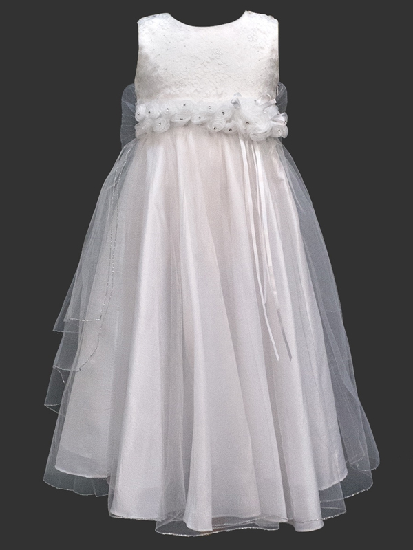 Платье праздничное для девочек, Perlitta PSA021201 белый