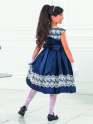 Платье для девочек, Perlitta PSA061501, тёмно-синий, Perlitta PSA061501 синий