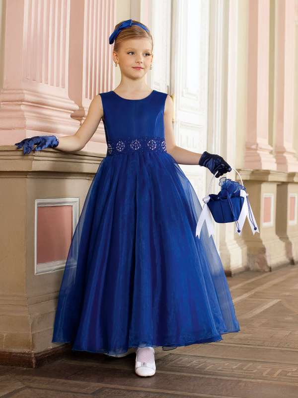 Платье праздничное для девочек, Perlitta PSA091204 синий
